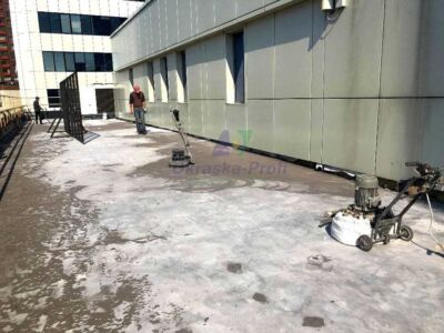 Шлифовка стяжки террасы Шлифовка стяжки террасы